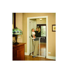 Best Pressure Mounted Baby Gate: Regalo Easy Step Walk Thru with mother holding her baby